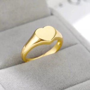 Bague Chevaliere Coeur - Bague Coeur