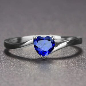 Bague Coeur Saphir - Bague Coeur