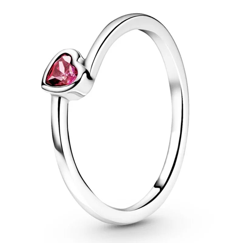 Bague discount solitaire coeur